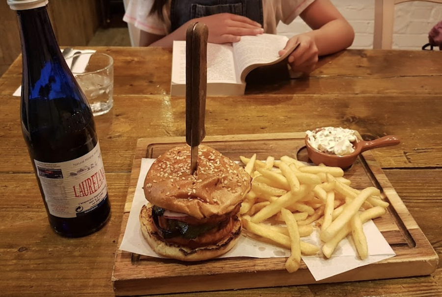 Lime & Thyme Halloumi Burger in Wimbledon South West London